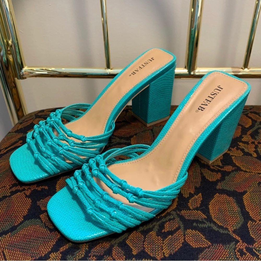 JustFab | Strappy Square Toe Sandals.